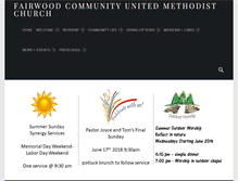 Tablet Screenshot of fairwoodumc.org